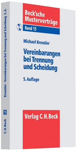 Abbildung von Krenzler | Vereinbarungen bei Trennung und Scheidung | 5. Auflage | 2013 | Band 15 | beck-shop.de