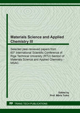 Abbildung von Turks | Materials Science and Applied Chemistry III | 1. Auflage | 2020 | beck-shop.de
