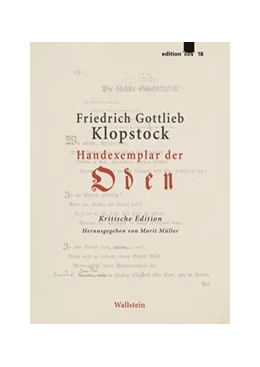 Abbildung von Klopstock / Müller | Handexemplar der »Oden« | 1. Auflage | 2020 | beck-shop.de