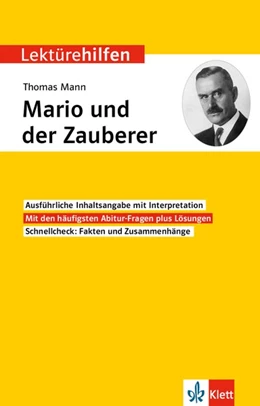 Abbildung von Lektürehilfen Thomas Mann, Mario und der Zauberer | 1. Auflage | 2020 | beck-shop.de