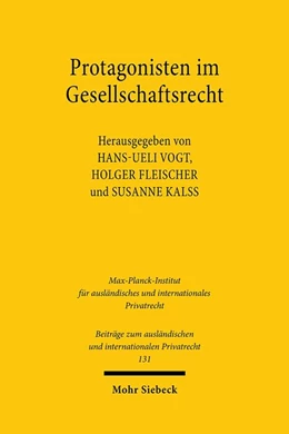 Abbildung von Vogt / Fleischer | Protagonisten im Gesellschaftsrecht | 1. Auflage | 2020 | beck-shop.de