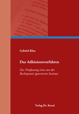 Abbildung von Klus | Das Adhäsionsverfahren | 1. Auflage | 2020 | 27 | beck-shop.de