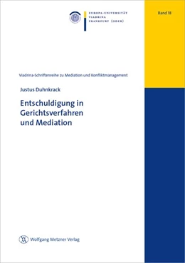 Abbildung von Duhnkrack | Entschuldigung in Gerichtsverfahren und Mediation | 1. Auflage | 2020 | beck-shop.de