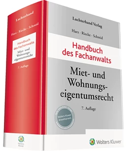 Abbildung von Harz / Riecke | Handbuch des Fachanwalts Miet- und Wohnungseigentumsrecht | 7. Auflage | 2020 | beck-shop.de