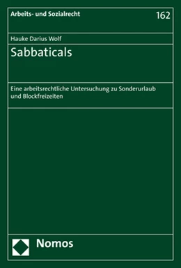 Abbildung von Wolf | Sabbaticals | 1. Auflage | 2020 | 162 | beck-shop.de