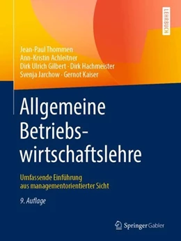 Abbildung von Thommen / Achleitner | Allgemeine Betriebswirtschaftslehre | 9. Auflage | 2020 | beck-shop.de