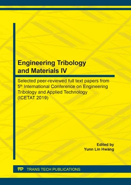 Abbildung von Hwang | Engineering Tribology and Materials IV | 1. Auflage | 2020 | beck-shop.de