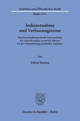 Abbildung von Hansen | Indienstnahme und Verfassungstreue. | 1. Auflage | 2020 | 1431 | beck-shop.de