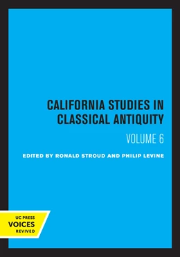Abbildung von Stroud / Levine | California Studies in Classical Antiquity, Volume 6 | 1. Auflage | 2022 | beck-shop.de