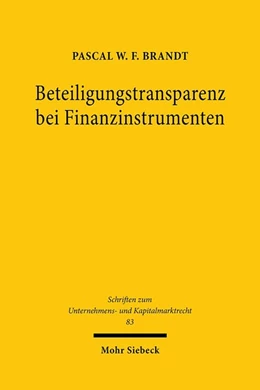 Abbildung von Brandt | Beteiligungstransparenz bei Finanzinstrumenten | 1. Auflage | 2020 | 83 | beck-shop.de