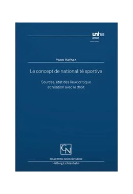 Abbildung von Hafner | Le concept de nationalité sportive | 1. Auflage | 2020 | beck-shop.de