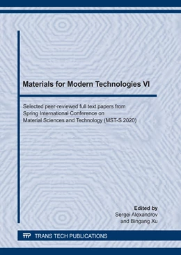 Abbildung von Alexandrov / Xu | Materials for Modern Technologies VI | 1. Auflage | 2020 | beck-shop.de