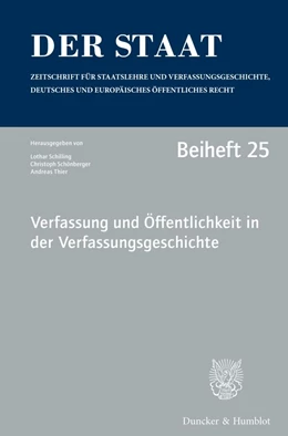 Abbildung von Schilling / Schönberger | Verfassung und Öffentlichkeit in der Verfassungsgeschichte. | 1. Auflage | 2020 | 25 | beck-shop.de