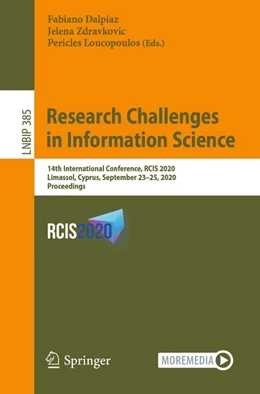 Abbildung von Dalpiaz / Zdravkovic | Research Challenges in Information Science | 1. Auflage | 2020 | beck-shop.de
