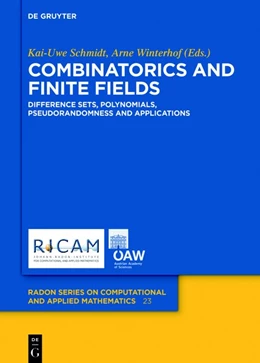 Abbildung von Schmidt / Winterhof | Combinatorics and Finite Fields | 1. Auflage | 2019 | beck-shop.de