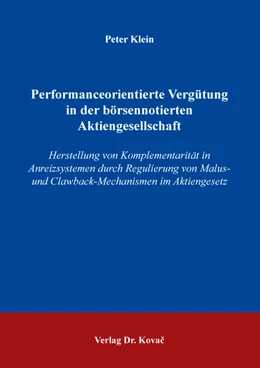 Abbildung von Klein | Performanceorientierte Vergütung in der börsennotierten Aktiengesellschaft | 1. Auflage | 2020 | 25 | beck-shop.de