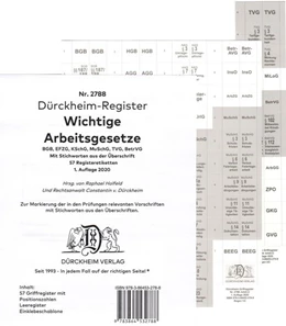 Abbildung von Dürckheim | DürckheimRegister® ARBEITSGESETZE Stichworte (2020) | 1. Auflage | 2020 | beck-shop.de
