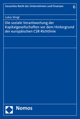 Abbildung von Stingl | Die soziale Verantwortung der Kapitalgesellschaften vor dem Hintergrund der europäischen CSR-Richtlinie | 1. Auflage | 2020 | 6 | beck-shop.de