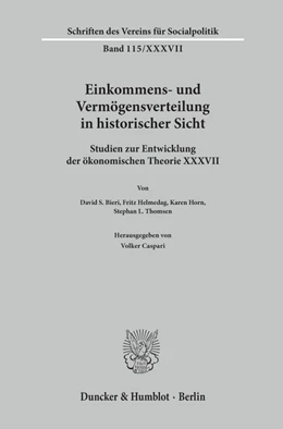 Abbildung von Caspari | Einkommens- und Vermögensverteilung in historischer Sicht. | 1. Auflage | 2020 | beck-shop.de