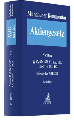 Abbildung von Münchener Kommentar zum Aktiengesetz: AktG, Band 1a/2a: Nachtrag: AktG | 5. Auflage | 2021 | beck-shop.de
