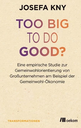 Abbildung von Kny | Too big to do good? | 1. Auflage | 2020 | beck-shop.de