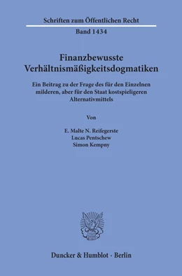 Abbildung von Kempny / Pentschew | Finanzbewusste Verhältnismäßigkeitsdogmatiken | 1. Auflage | 2020 | beck-shop.de