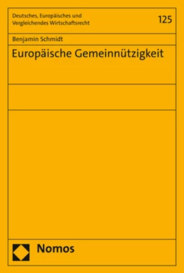 Abbildung von Schmidt | Europäische Gemeinnützigkeit | 1. Auflage | 2020 | 125 | beck-shop.de