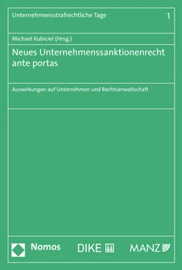 Abbildung von Kubiciel | Neues Unternehmenssanktionenrecht ante portas | 1. Auflage | 2020 | 1 | beck-shop.de