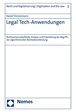 Abbildung von Timmermann | Legal Tech-Anwendungen | 1. Auflage | 2020 | 3 | beck-shop.de
