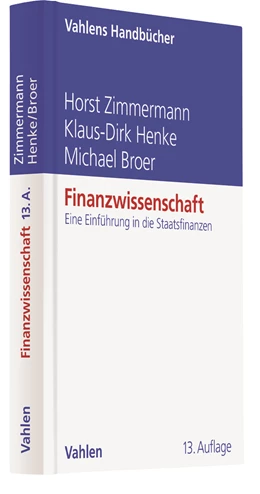 Abbildung von Zimmermann / Henke | Finanzwissenschaft | 13. Auflage | 2021 | beck-shop.de