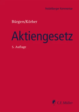Abbildung von Bürgers / Körber | Aktiengesetz | 5. Auflage | 2021 | beck-shop.de