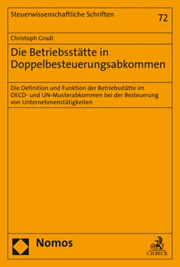 Abbildung von Gradl | Die Betriebsstätte in Doppelbesteuerungsabkommen | 1. Auflage | 2020 | 72 | beck-shop.de