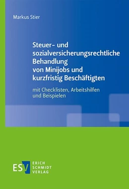 Abbildung von Stier | Steuer- und sozialversicherungsrechtliche Behandlung von Minijobs und kurzfristig Beschäftigten | 1. Auflage | 2020 | beck-shop.de