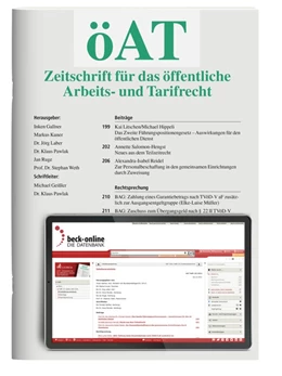 Abbildung von öAT • Zeitschrift für das öffentliche Arbeits- und Tarifrecht | 9. Auflage | 2023 | beck-shop.de