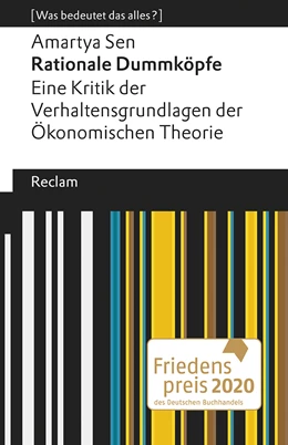 Abbildung von Sen | Rationale Dummköpfe. Eine Kritik der Verhaltensgrundlagen der Ökonomischen Theorie | 1. Auflage | 2020 | 14064 | beck-shop.de