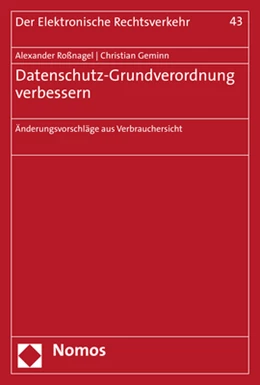 Abbildung von Roßnagel / Geminn | Datenschutz-Grundverordnung verbessern | 1. Auflage | 2020 | 43 | beck-shop.de