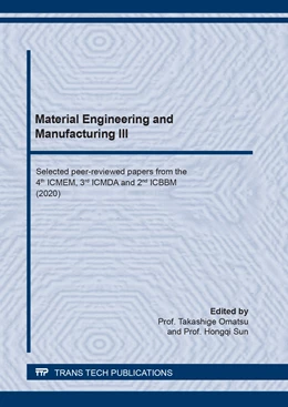 Abbildung von Omatsu / Sun | Material Engineering and Manufacturing III | 1. Auflage | 2020 | beck-shop.de
