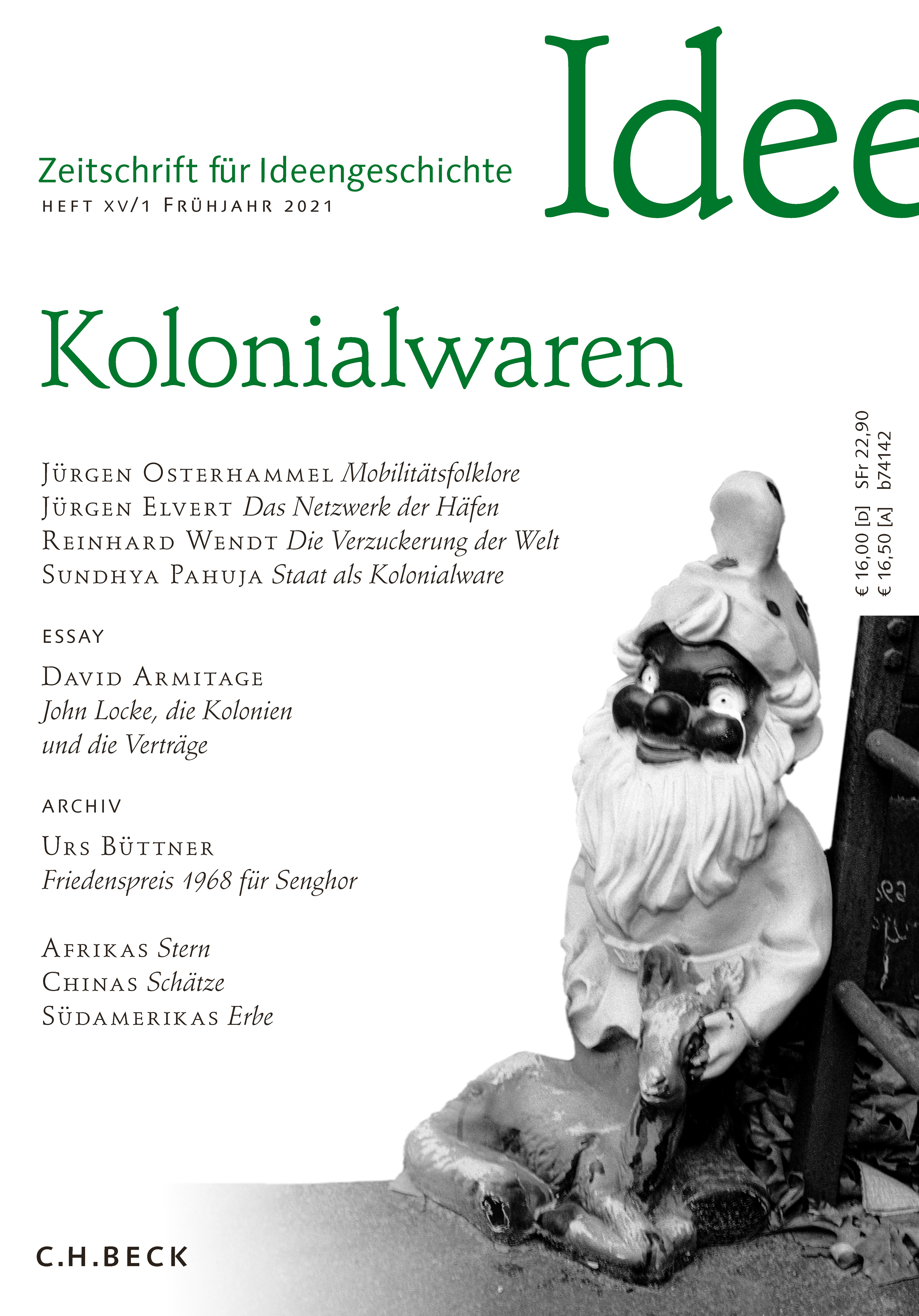 Cover:, Zeitschrift für Ideengeschichte Heft XV/1 Frühjahr 2021