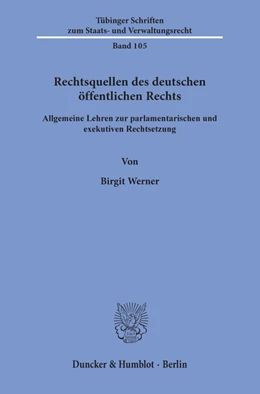 Abbildung von Werner | Rechtsquellen des deutschen öffentlichen Rechts. | 1. Auflage | 2020 | 105 | beck-shop.de