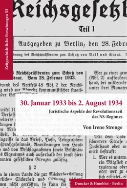 Abbildung von Strenge | 30. Januar 1933 bis 2. August 1934. | 1. Auflage | 2020 | 53 | beck-shop.de