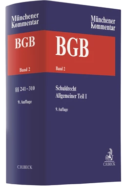 Abbildung von Münchener Kommentar zum Bürgerlichen Gesetzbuch: BGB, Band 2: Schuldrecht - Allgemeiner Teil I: Münchener Kommentar BGB Band 2 §§ 241-310 | 9. Auflage | 2022 | beck-shop.de