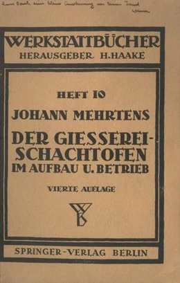 Abbildung von Mehrtens | Der Gießerei-Schachtofen im Aufbau und Betrieb | 4. Auflage | 2013 | beck-shop.de