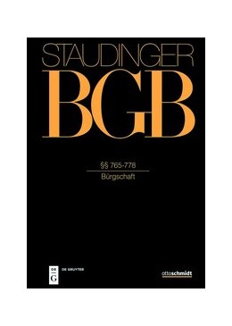 Cover: von Staudinger, §§ 765-778 (Bürgschaft)