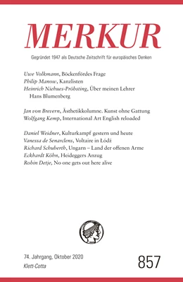 Abbildung von Demand | MERKUR Gegründet 1947 als Deutsche Zeitschrift für europäisches Denken - 2020-10 | 1. Auflage | 2020 | beck-shop.de