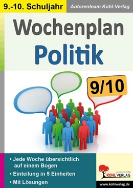 Abbildung von Weimann | Wochenplan Politik / Klasse 9-10 | 1. Auflage | 2021 | beck-shop.de