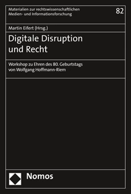 Abbildung von Eifert | Digitale Disruption und Recht | 1. Auflage | 2020 | 82 | beck-shop.de