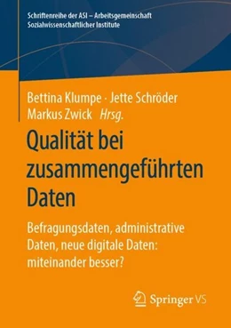 Abbildung von Klumpe / Schröder | Qualität bei zusammengeführten Daten | 1. Auflage | 2020 | beck-shop.de