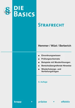 Abbildung von Hemmer / Wüst | Basics Strafrecht | 8. Auflage | 2020 | beck-shop.de