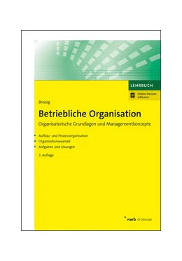 Abbildung von Breisig | Betriebliche Organisation | 3. Auflage | 2021 | beck-shop.de