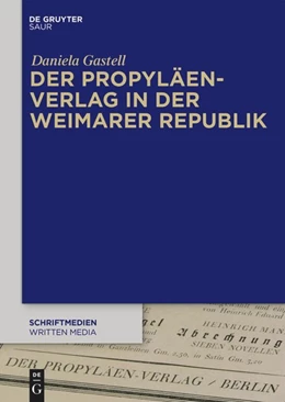 Abbildung von Gastell | Der Propyläen-Verlag in der Weimarer Republik | 1. Auflage | 2020 | beck-shop.de